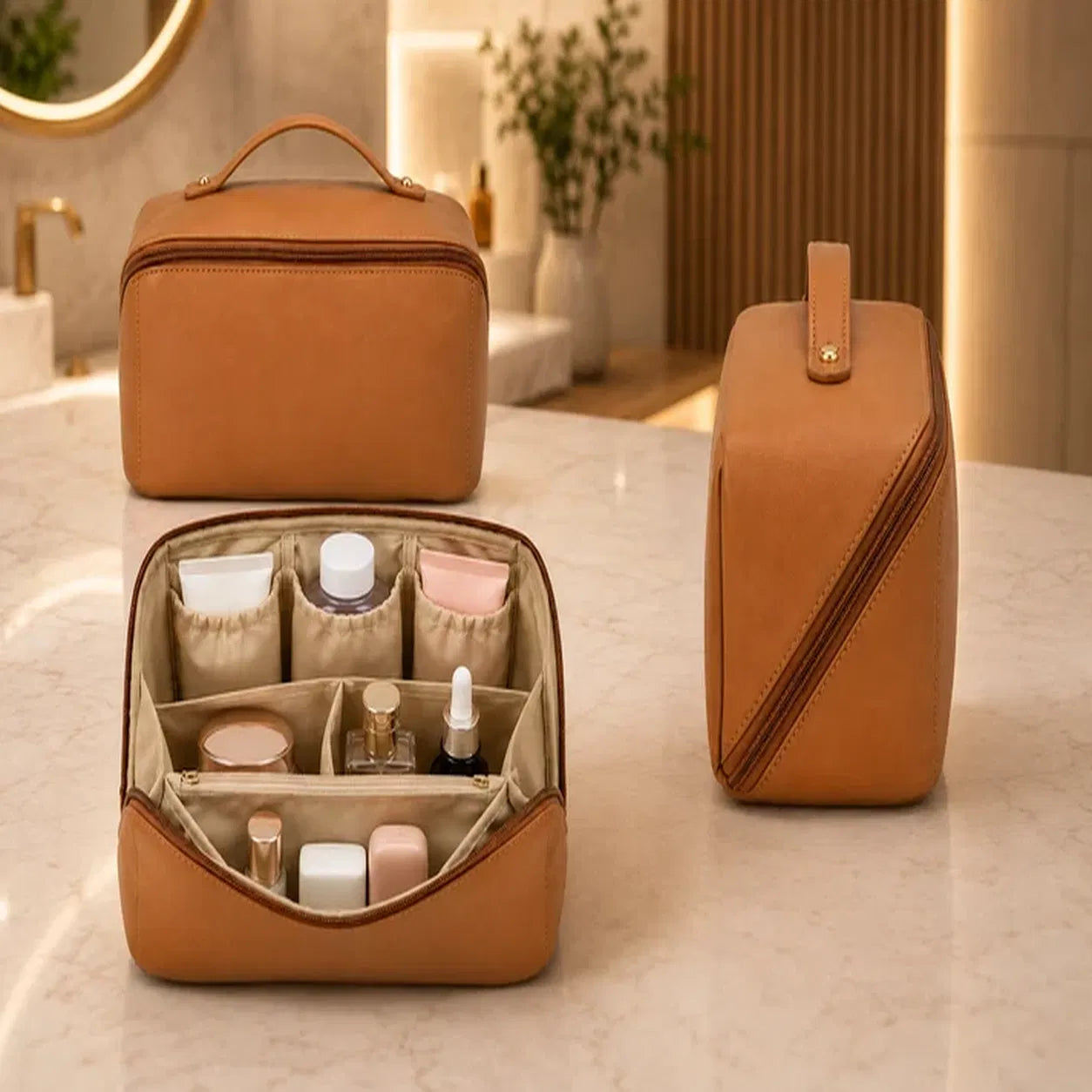 🔥¡PROMOCIONES DE AGOSTO YA DISPONIBLES! BOLSA COSMETIQUERA DE VIAJE | NECESER DE VIAJE IMPERMEABLE👜☀️
